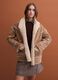 Brown oversized jacket with faux shearling lining_2