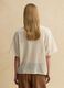 Oversized beige lyocell and linen blend jumper with V-neck_3