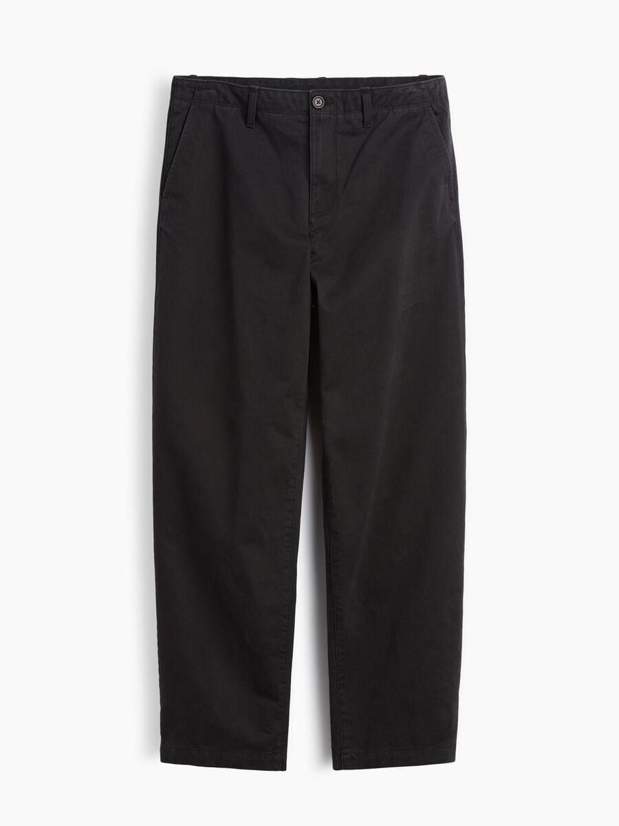 Pantaloni neri in puro cotone_3
