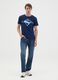 Men's pure cotton blue T-shirt with Superman logo_0
