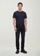 Black denim jeans in cotton-viscose blend, regular fit_0