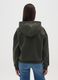 Green cotton blend regular fit hoodie_2