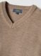 Brown V-neck jumper, regular fit_1