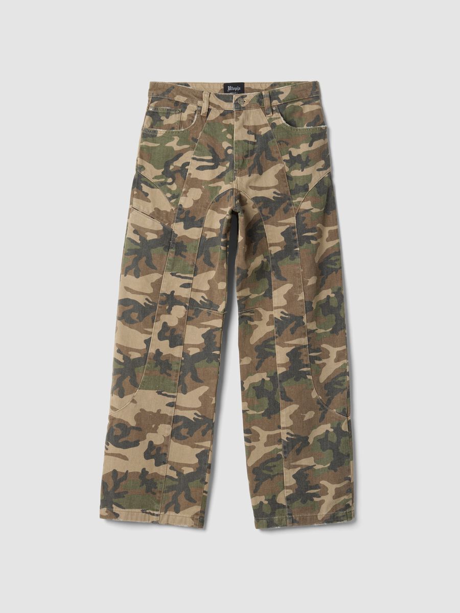 Baggy Denim Washed Camo_0
