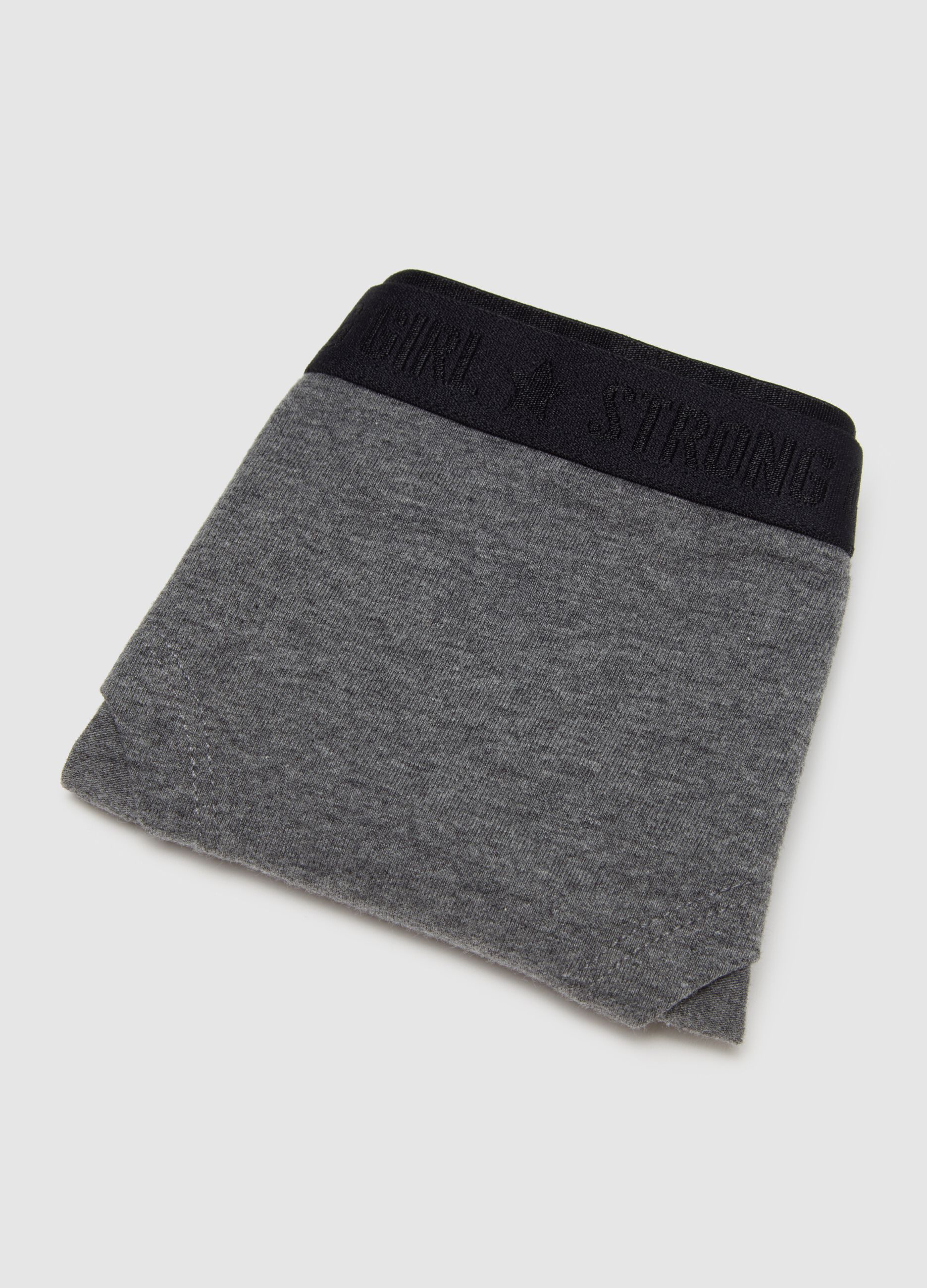 Girls' grey cotton briefs regular fit