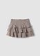 Girls&rsquo; multicolour checked stretch viscose skirt with ruffles_0