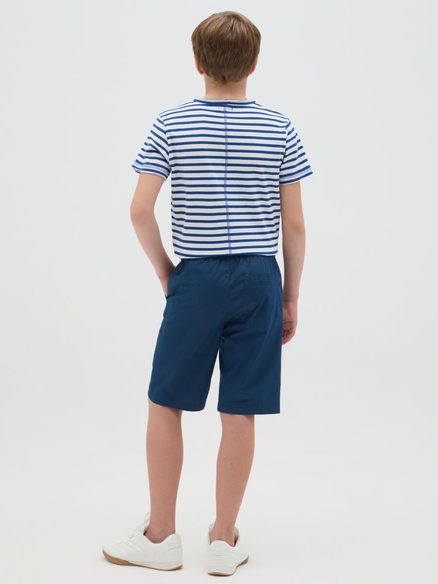 Blue Cotton Shorts for Boys_3
