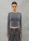 Long-sleeved Crop T-shirt Vintage Grey_2