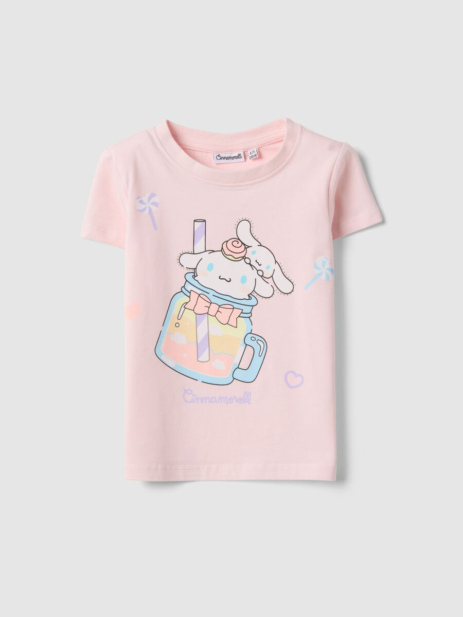 Pink Stretch Cotton Kids' T-Shirt Regular Fit with Print_0