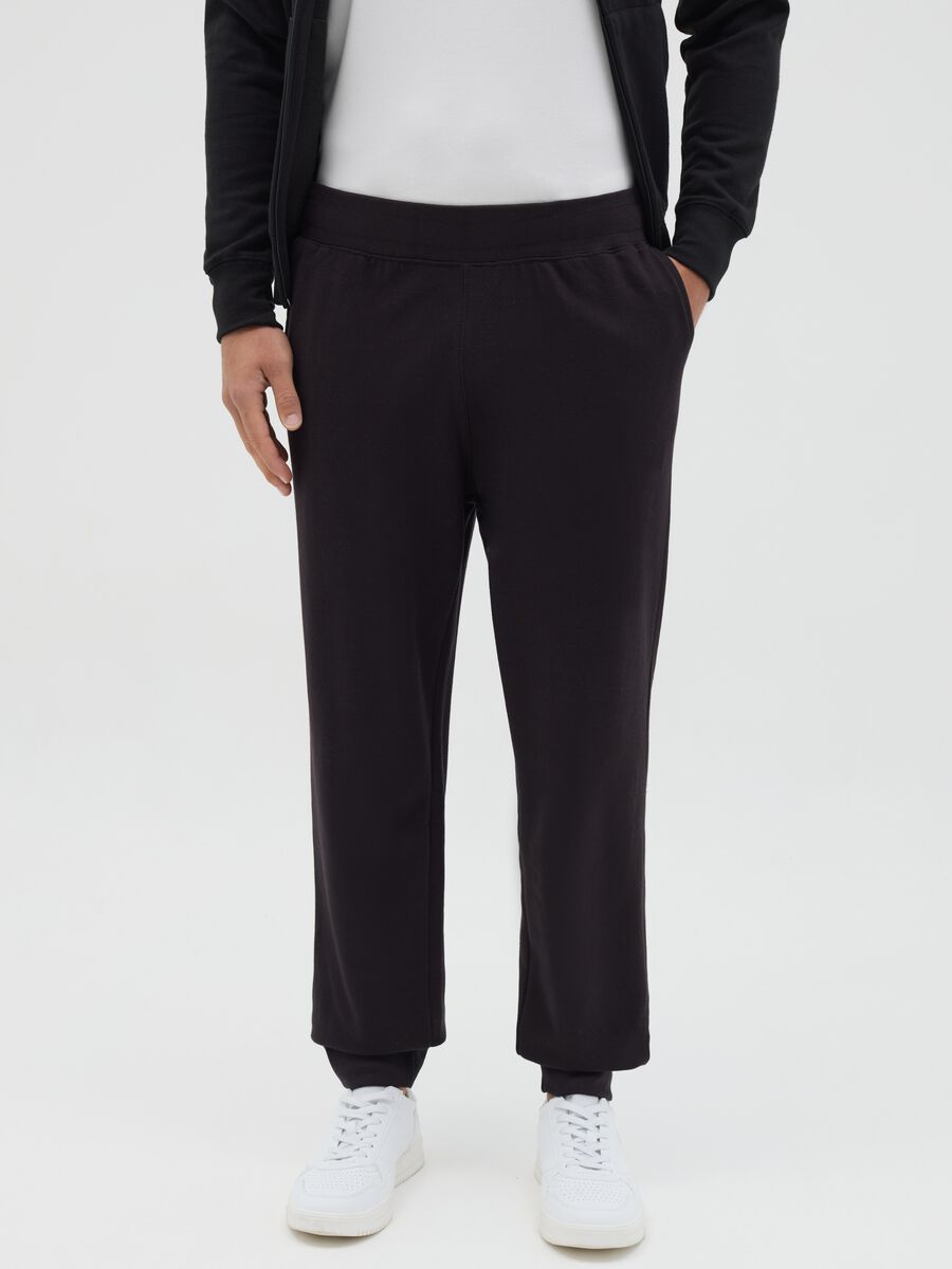 Joggers in cotton with drawstring_1