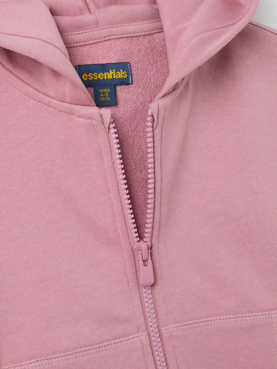 Pink pure cotton regular fit girls' sweatshirt_2