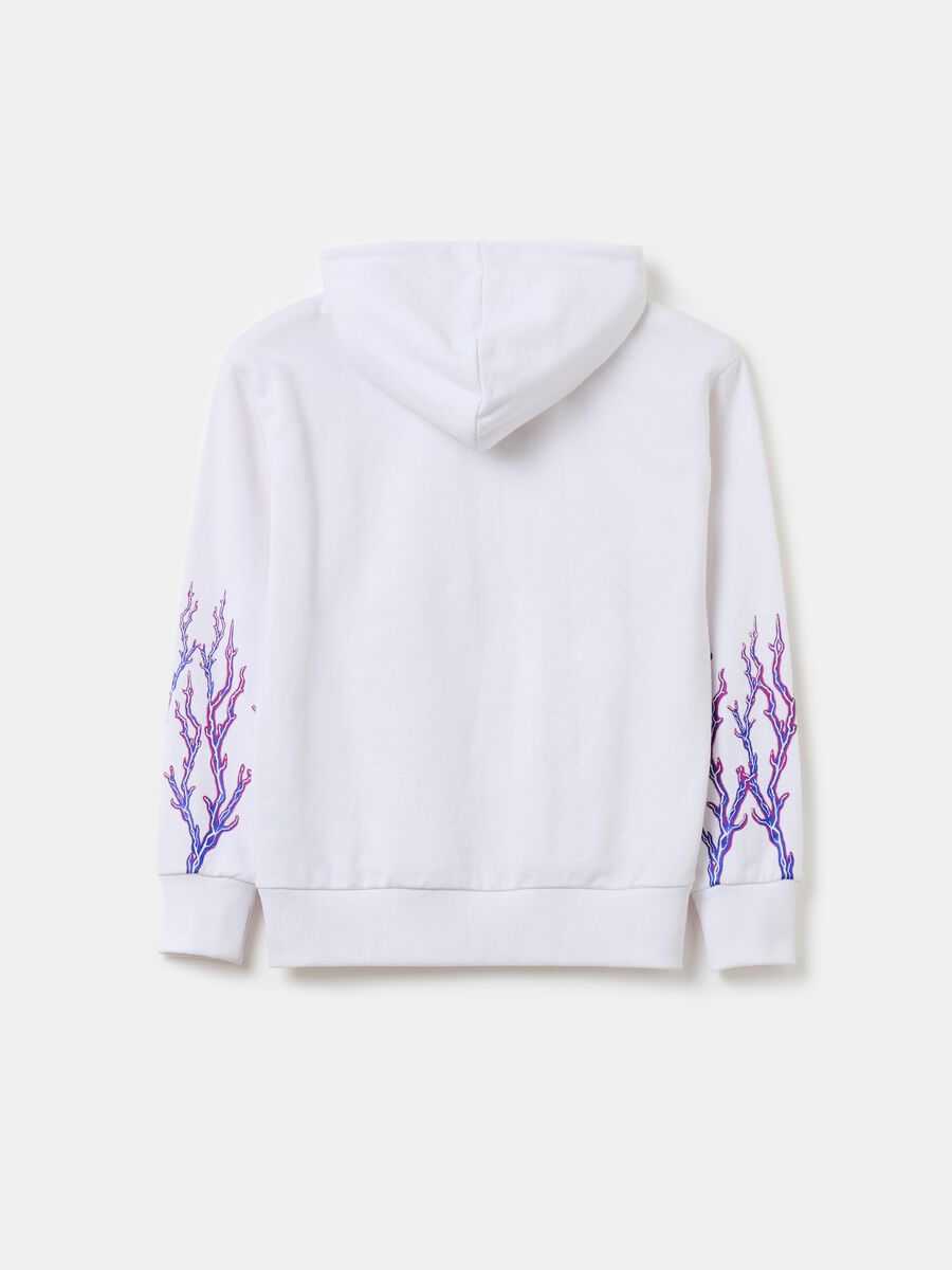 Sweatshirt with hood and lightening print_1