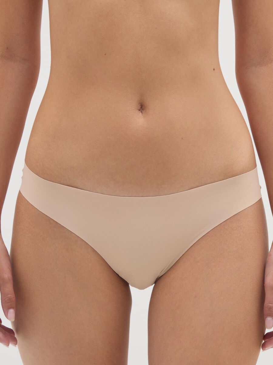 Slip elasticizzato beige regular fit_1