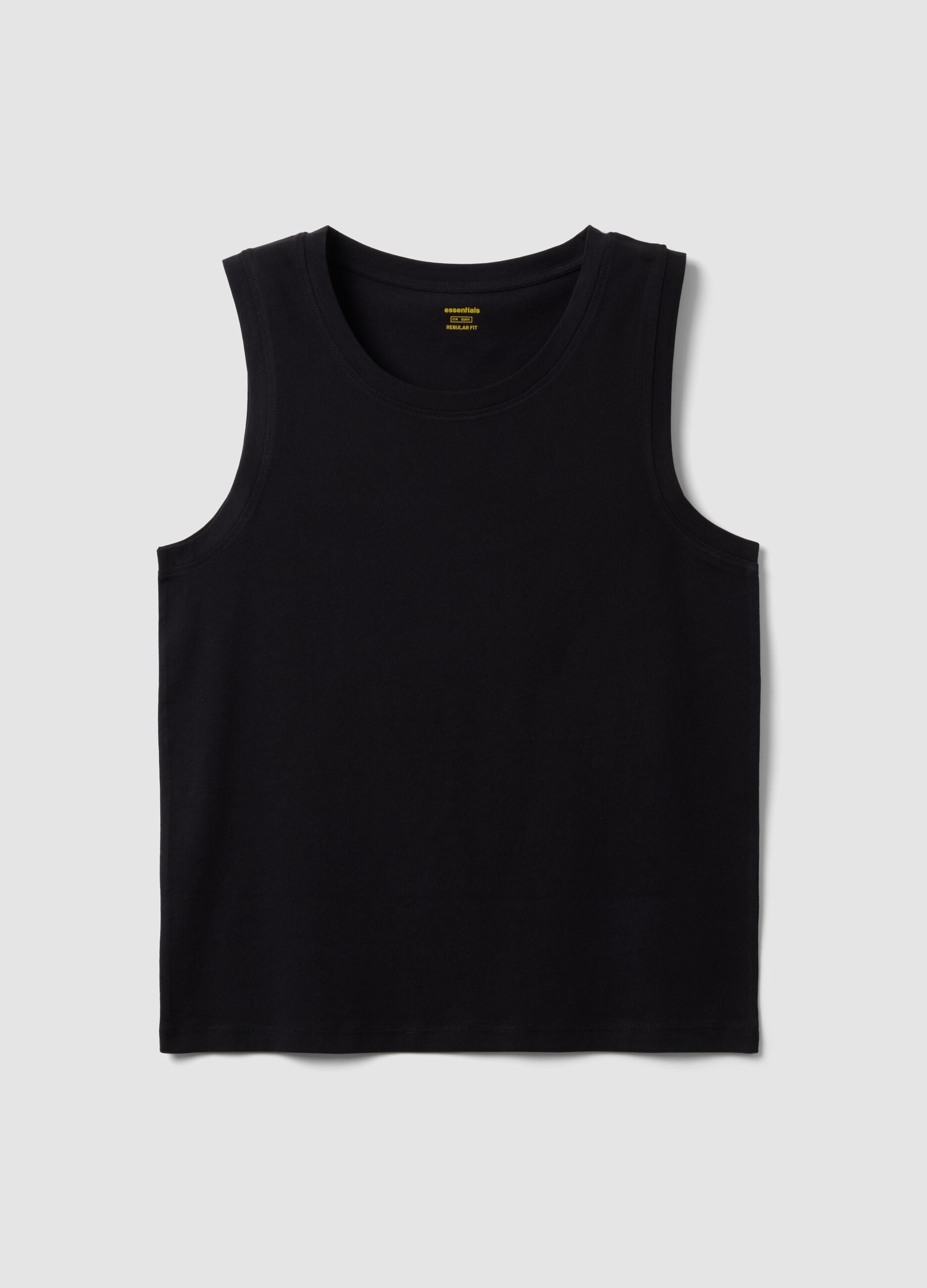 Black pure cotton vest