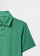 Green polo shirt in stretch fabric_4