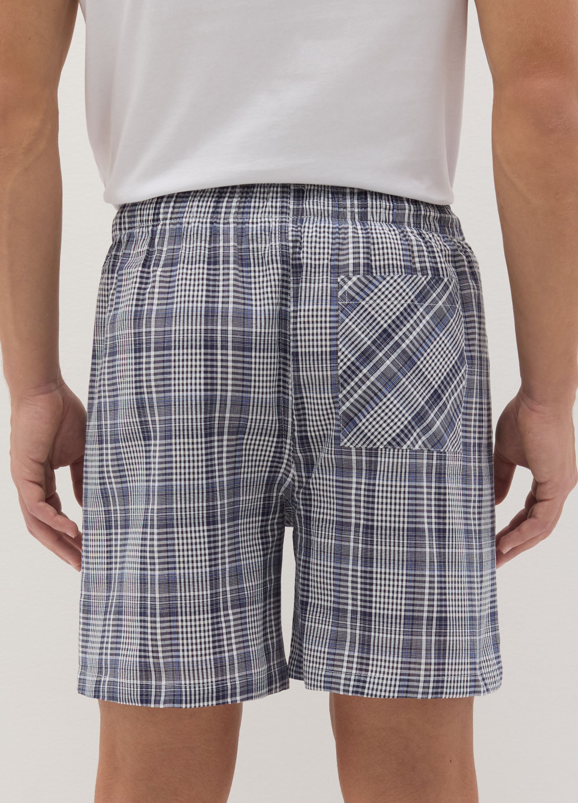 Pyjama shorts in patterned cotton