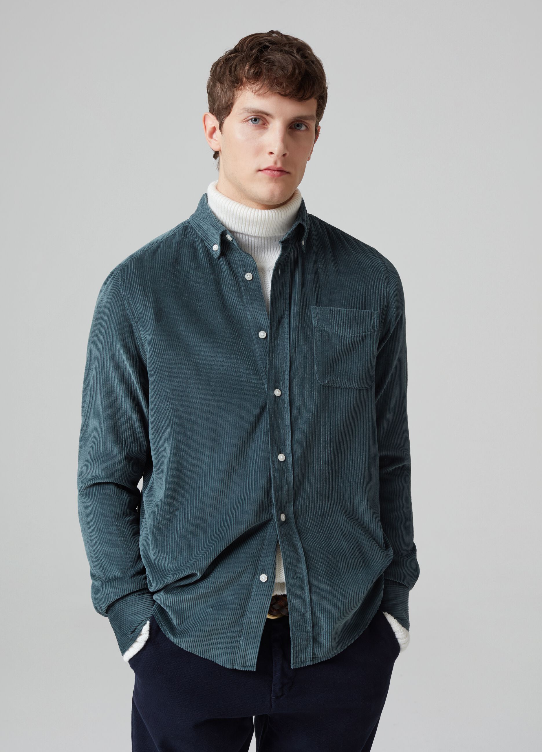Camicie da Uomo in saldo Verde OVS