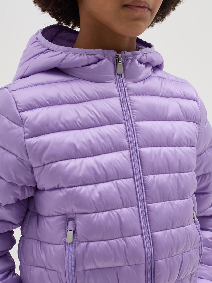 Ultralight crop down jacket with hood_2