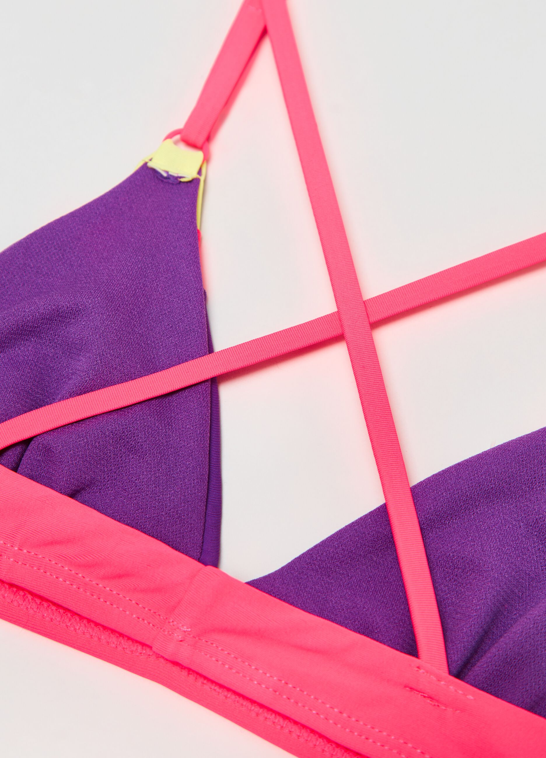 Bikini multicolor con stampa lettering_2