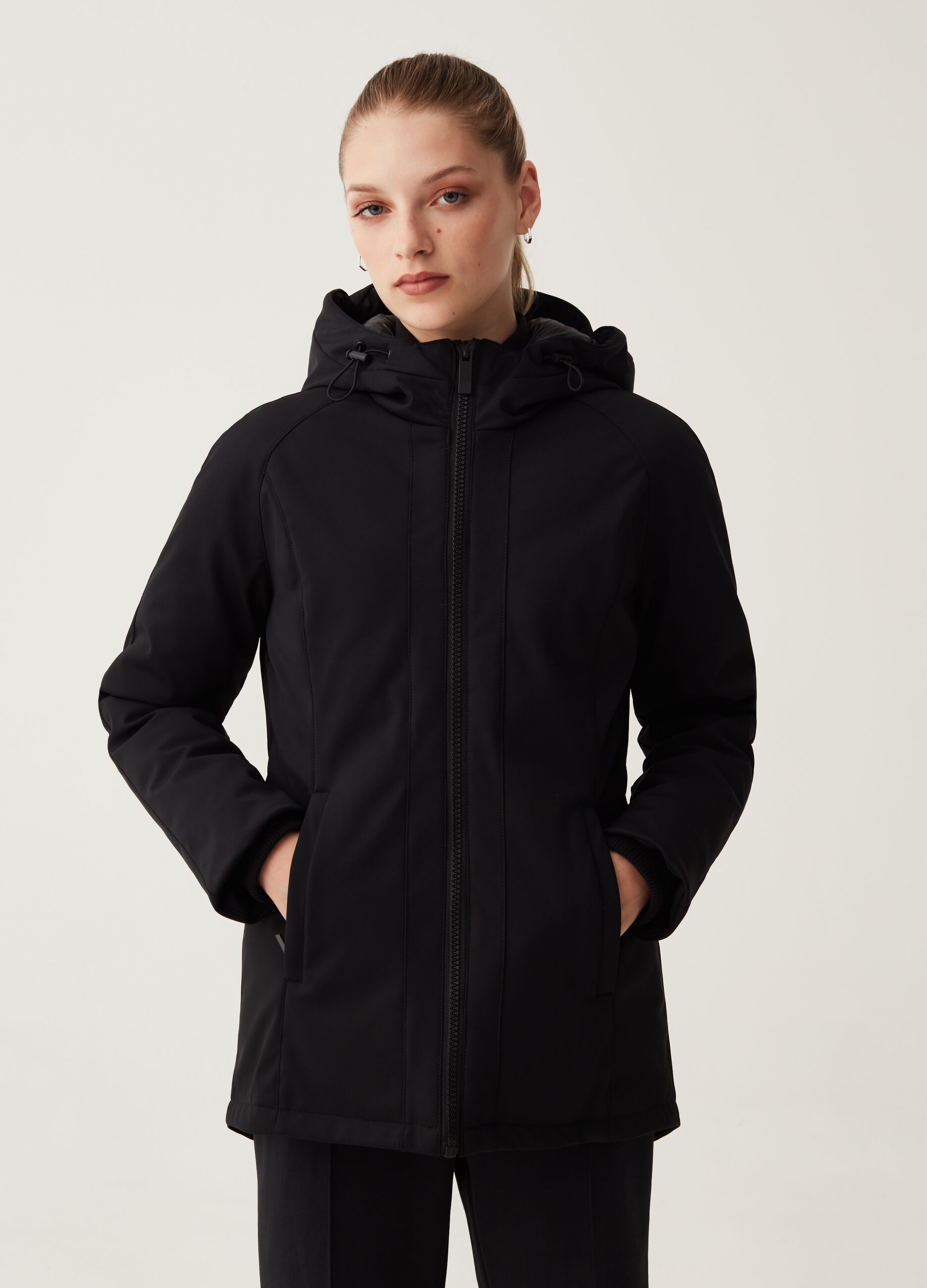 LESS IS BETTER Giacca corta full-zip con cappuccio_1