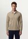 Grey long-sleeve stretch-cotton polo shirt, regular fit_0