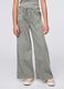 Green palazzo trousers in cotton and lyocell_1