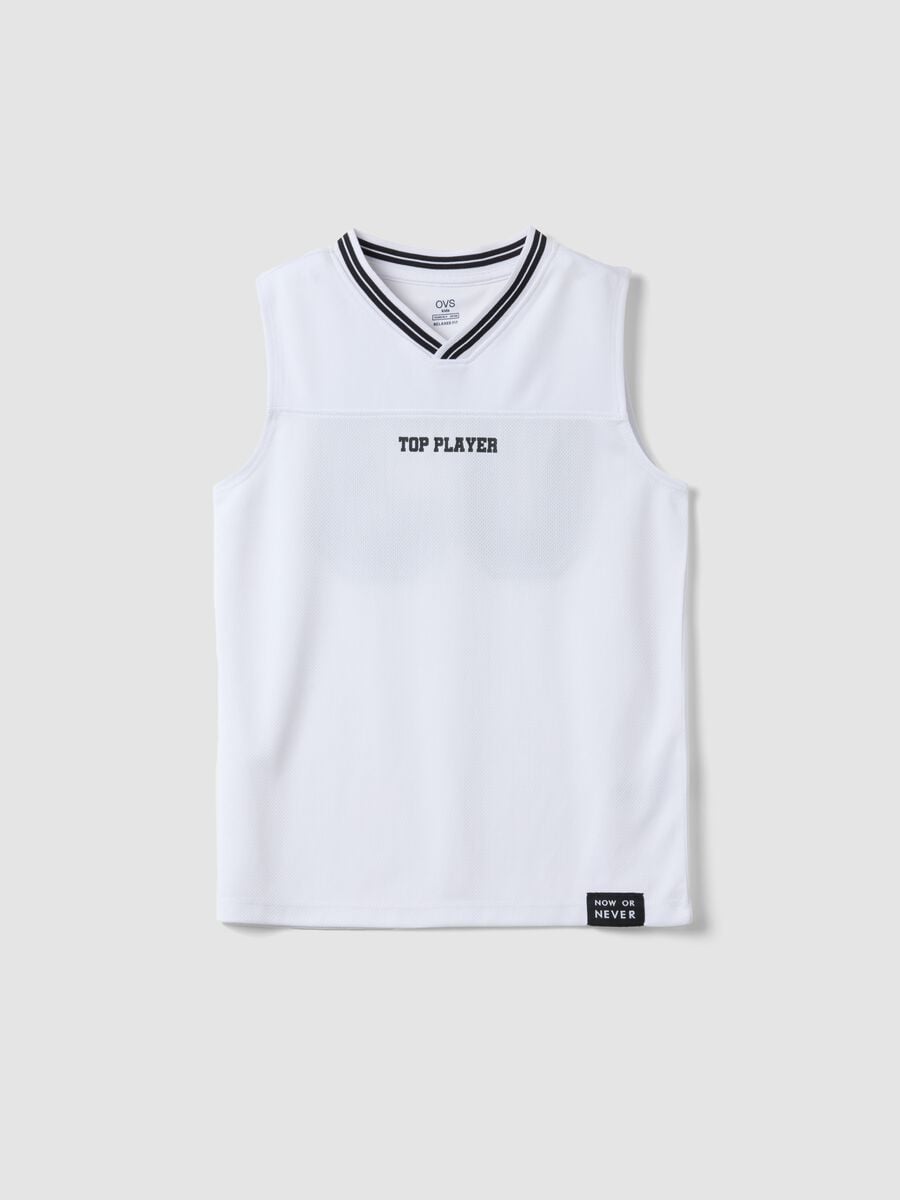 White sports vest with print_3