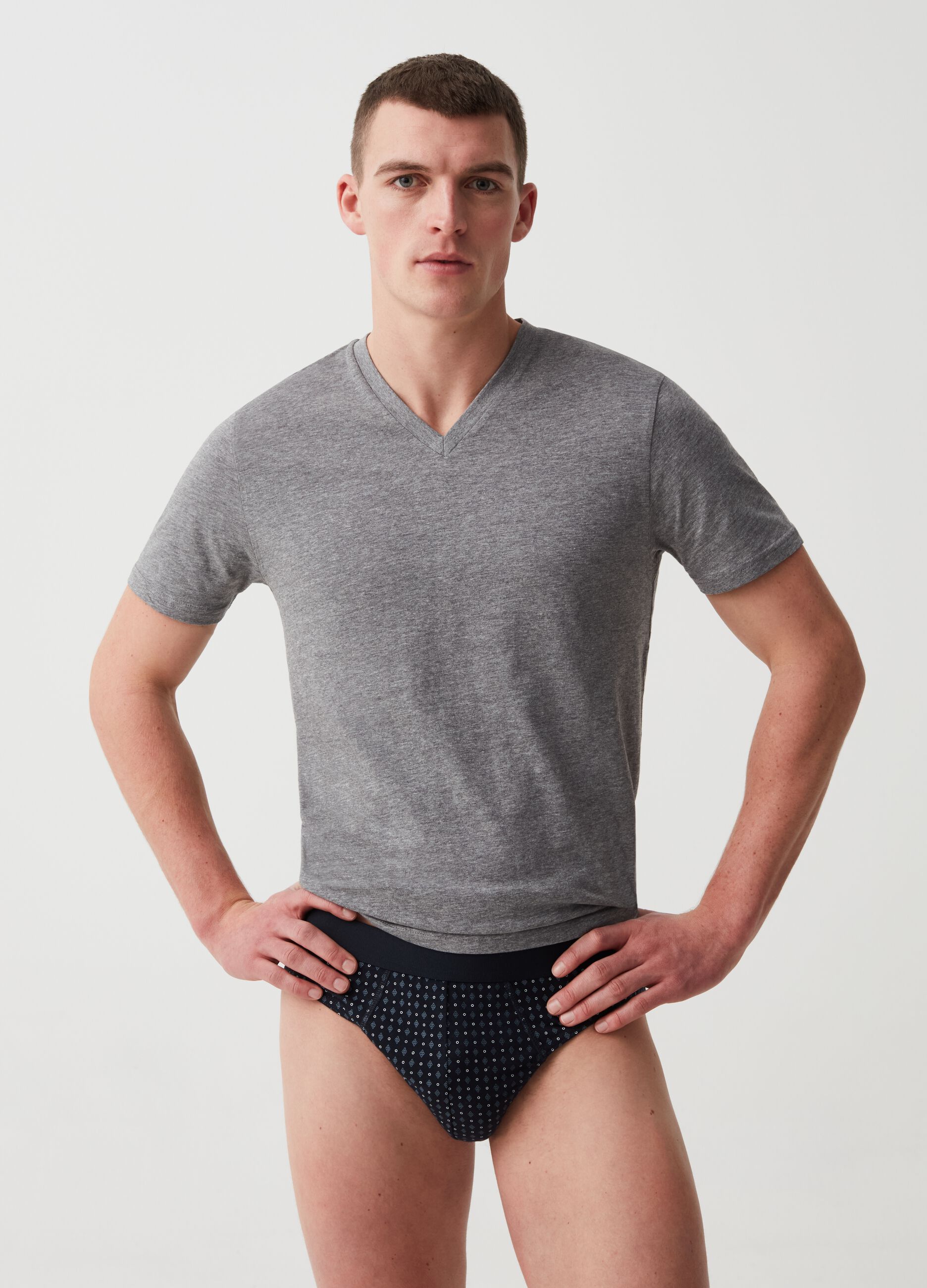 Five-pack micro patterned briefs