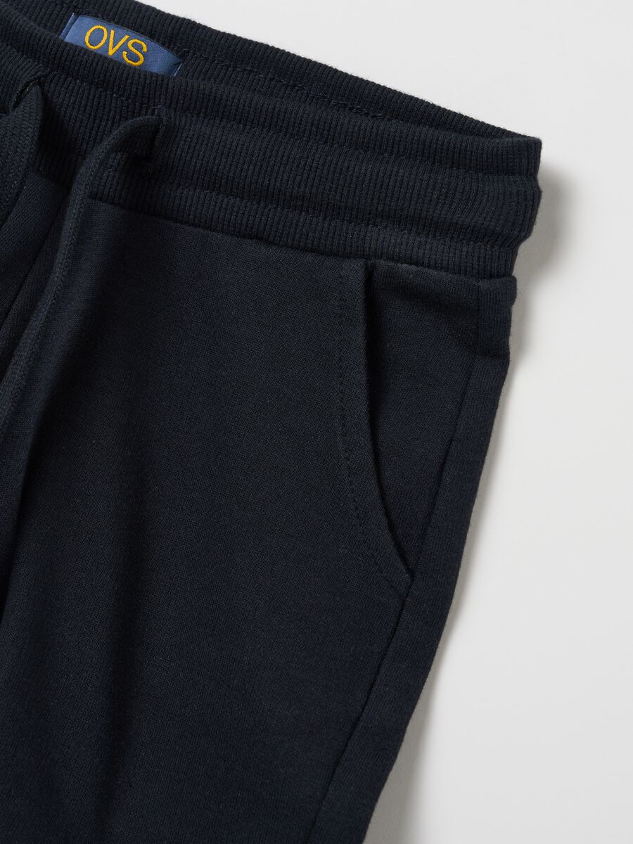 Girls' regular fit pure cotton black shorts_2
