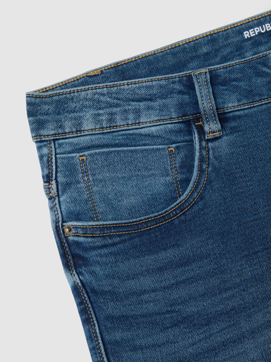 Jeans in denim blu slim fit_1