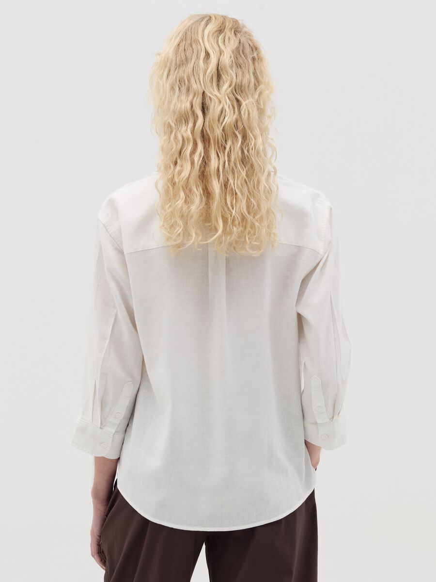 White linen and viscose shirt_3