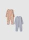Multicolour pure cotton baby sleepsuit twin pack_0
