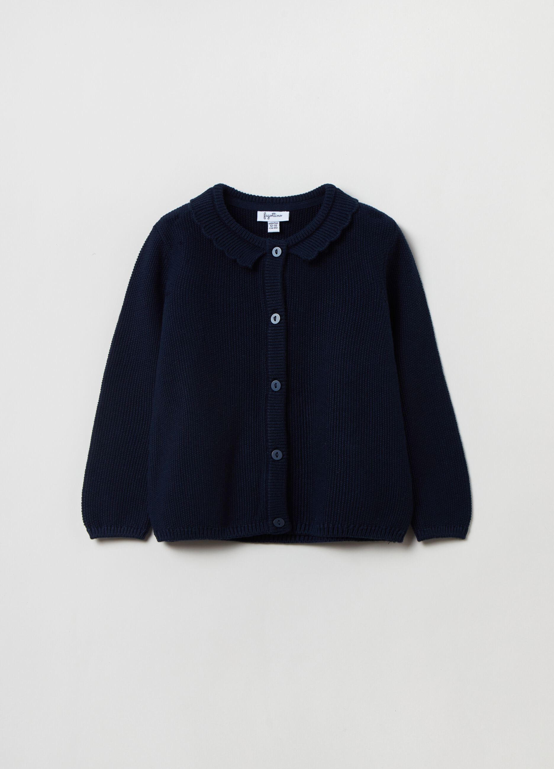 Cardigan in cotone con colletto
