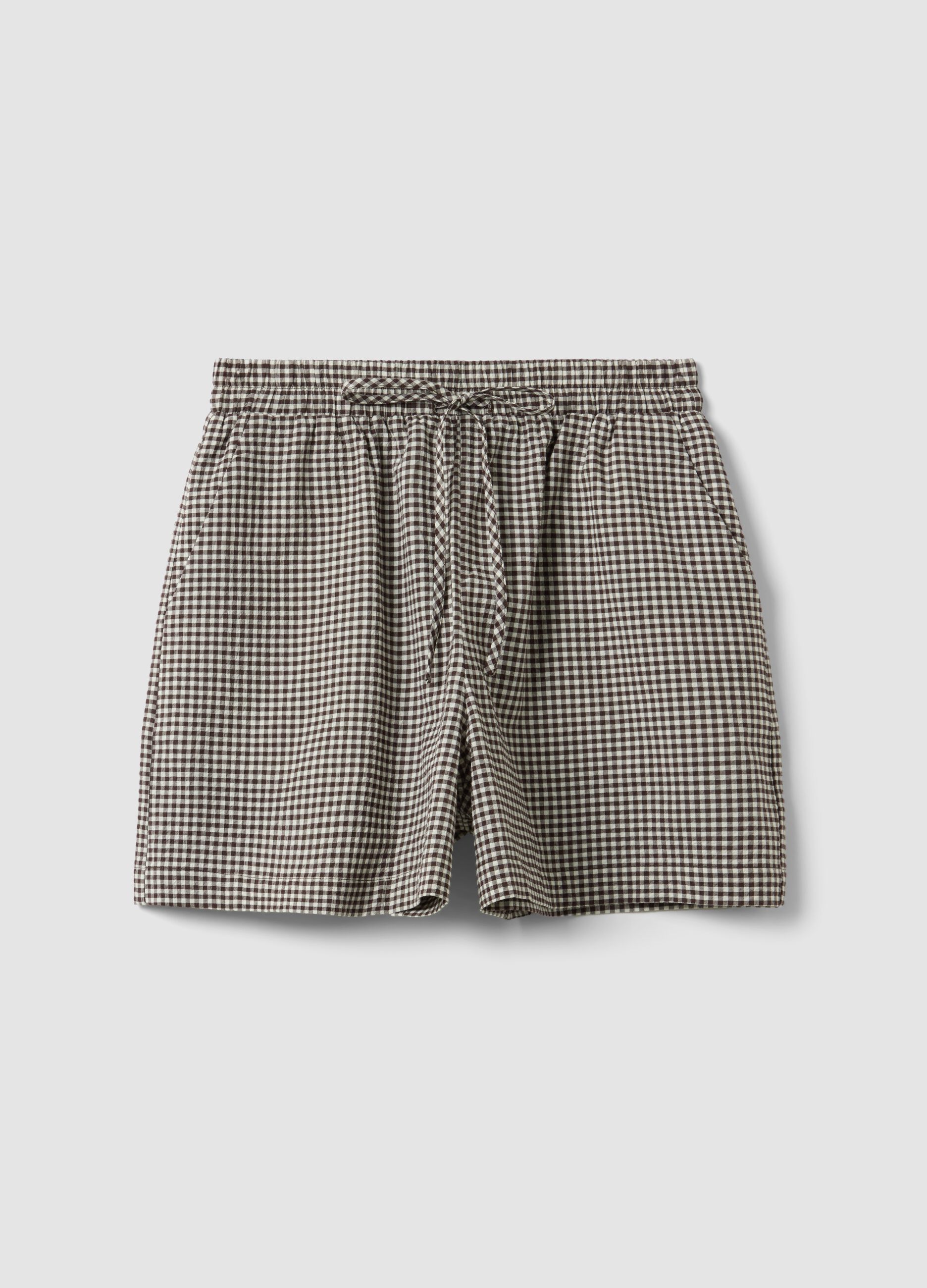 Grey stretch cotton shorts
