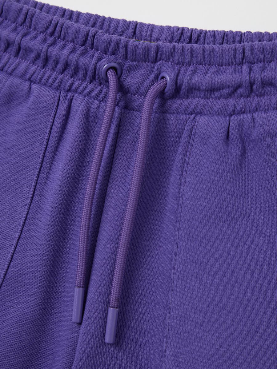 Bermuda shorts in French terry with drawstring_3