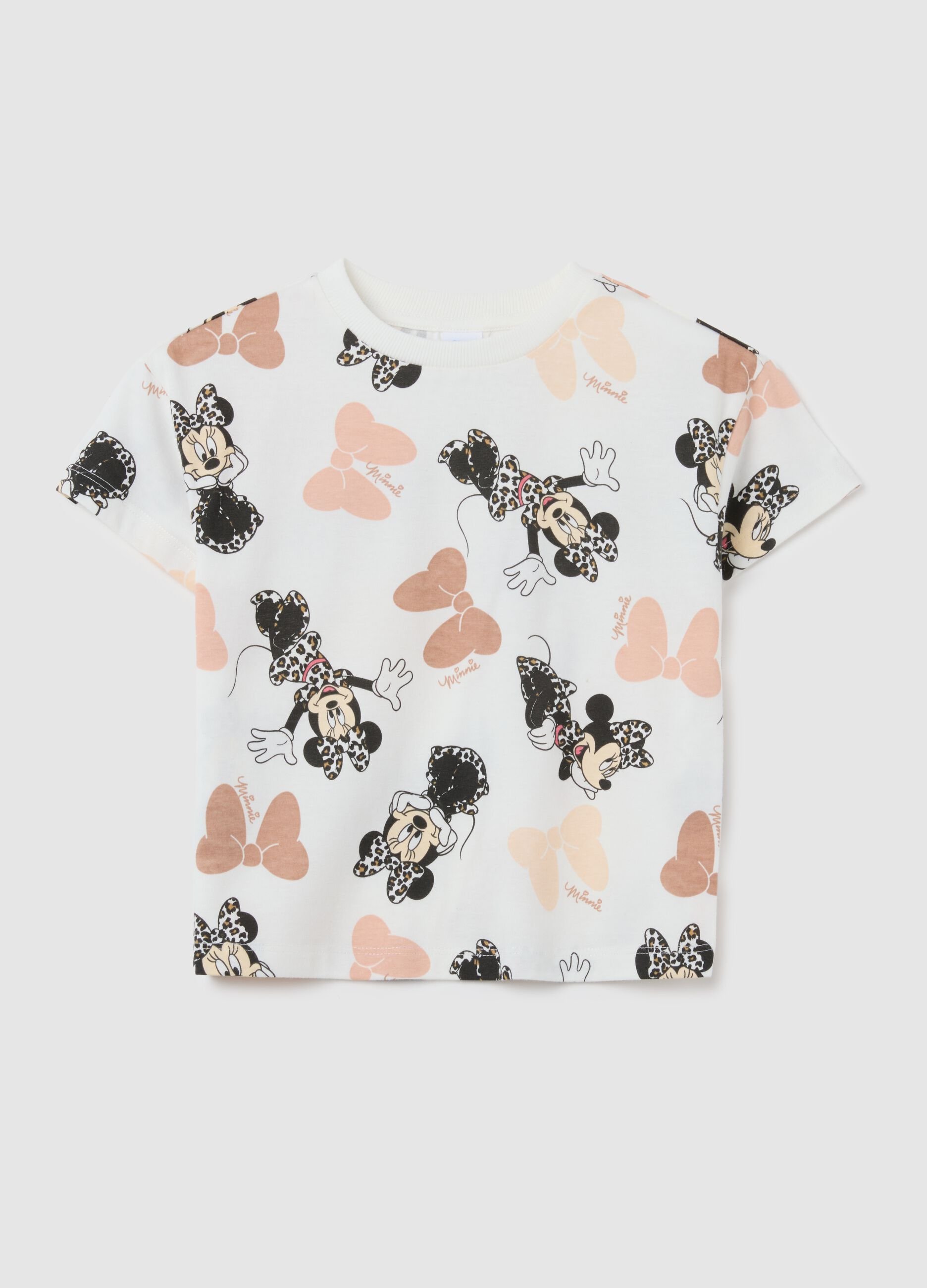 T-shirt da bambina in puro cotone multicolor regular fit con stampa