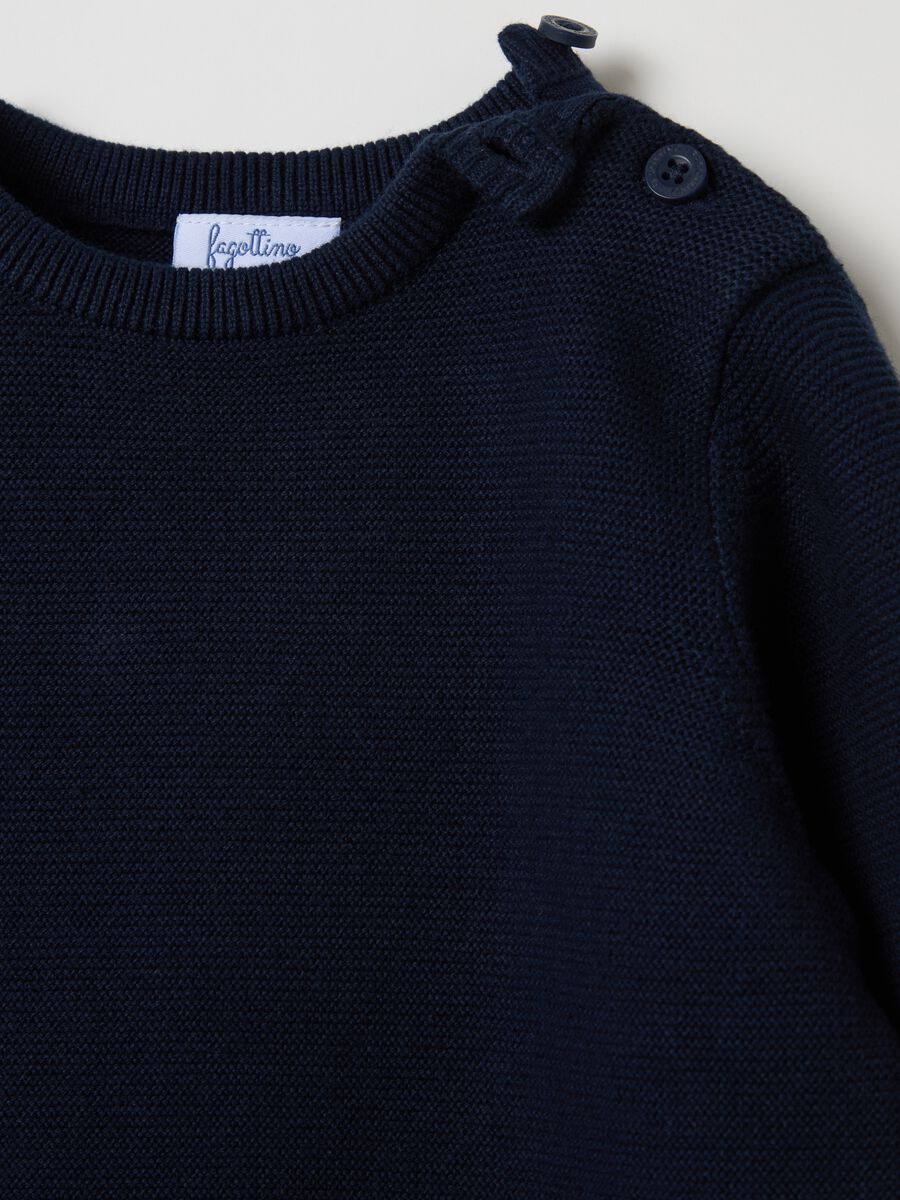 Solid colour cotton pullover_2