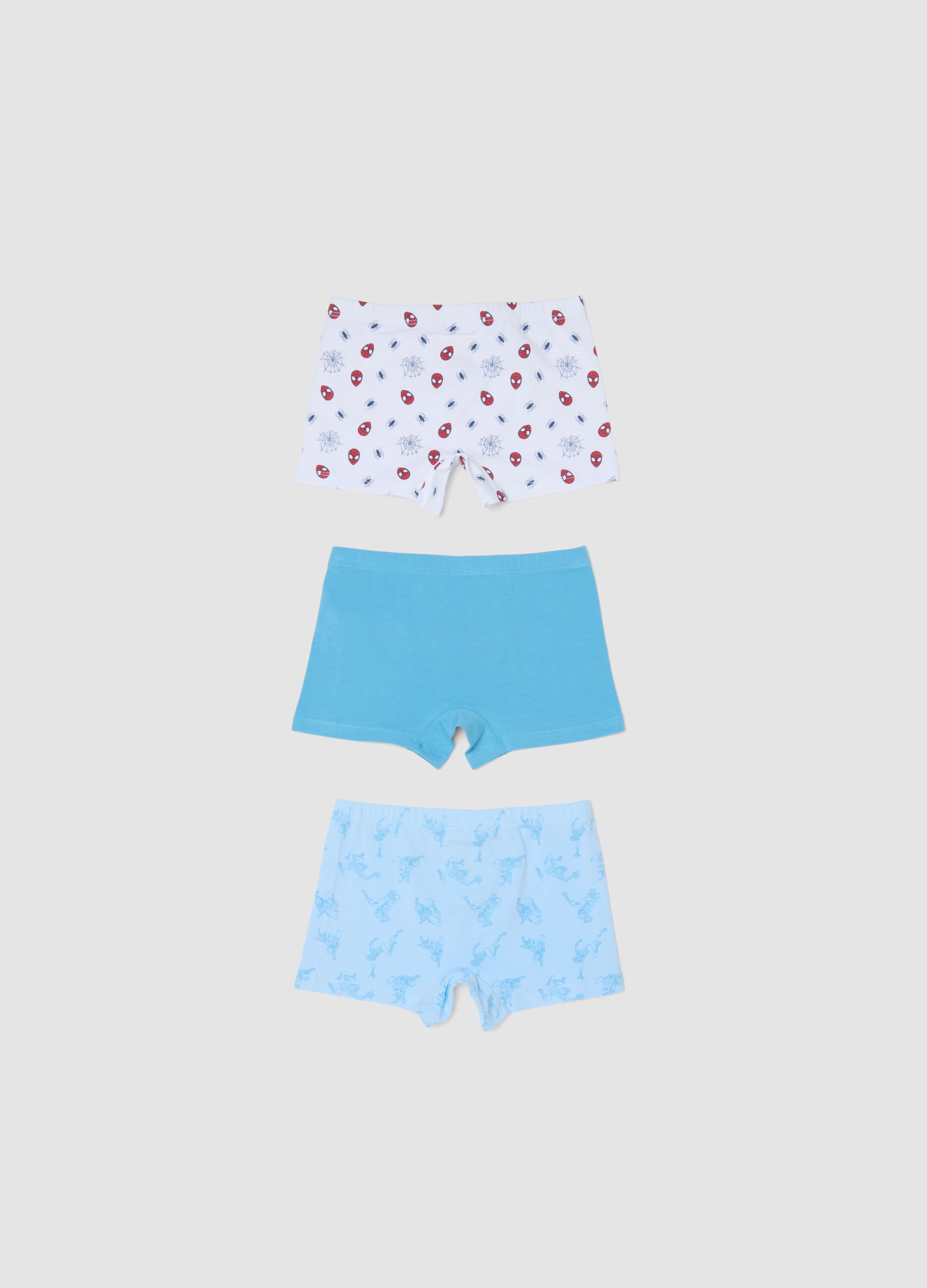 3-pack of light blue organic cotton boxer shorts