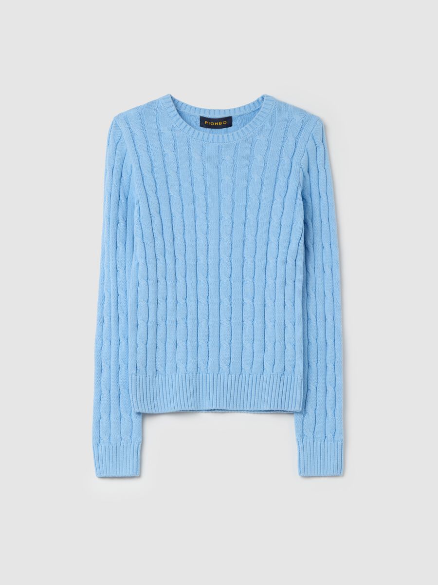 Ribbed pullover with cable-knit design_4