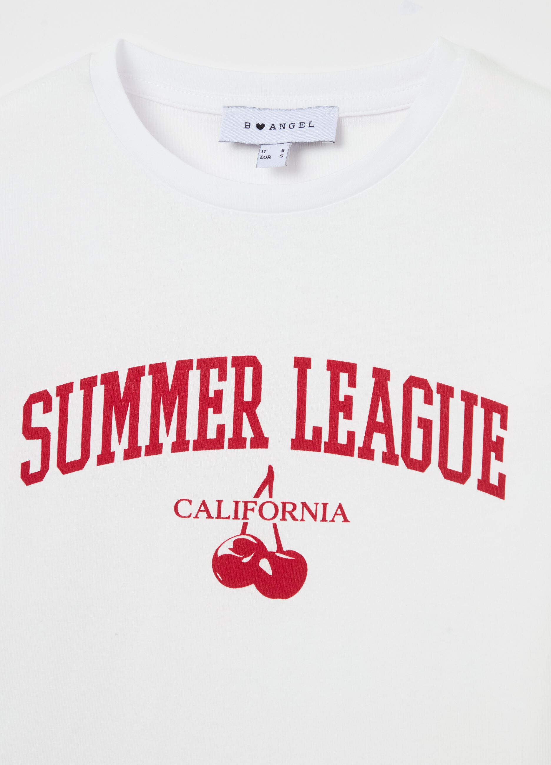 Crop T-shirt with lettering print