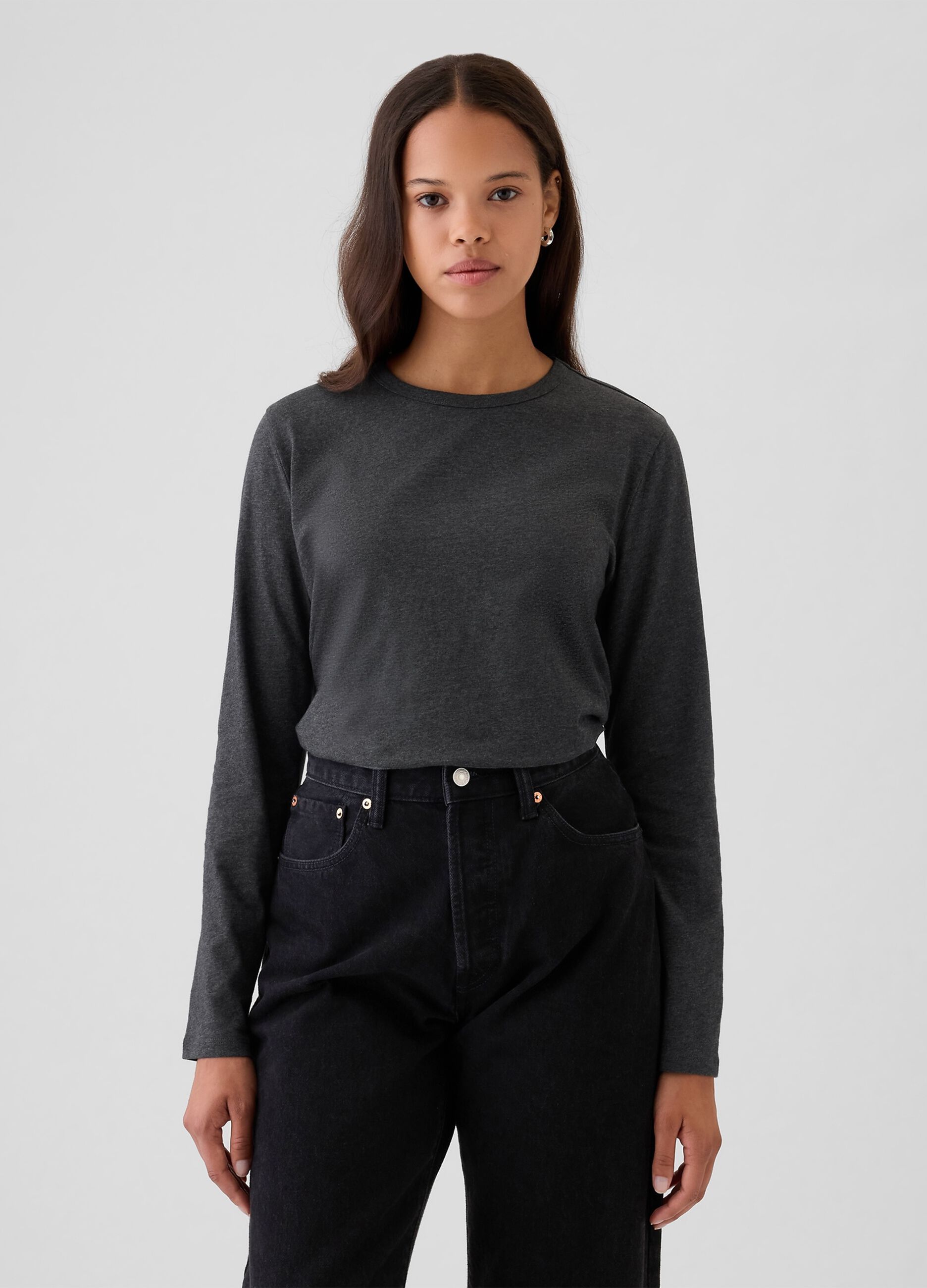 Long-sleeved T-shirt in cotton