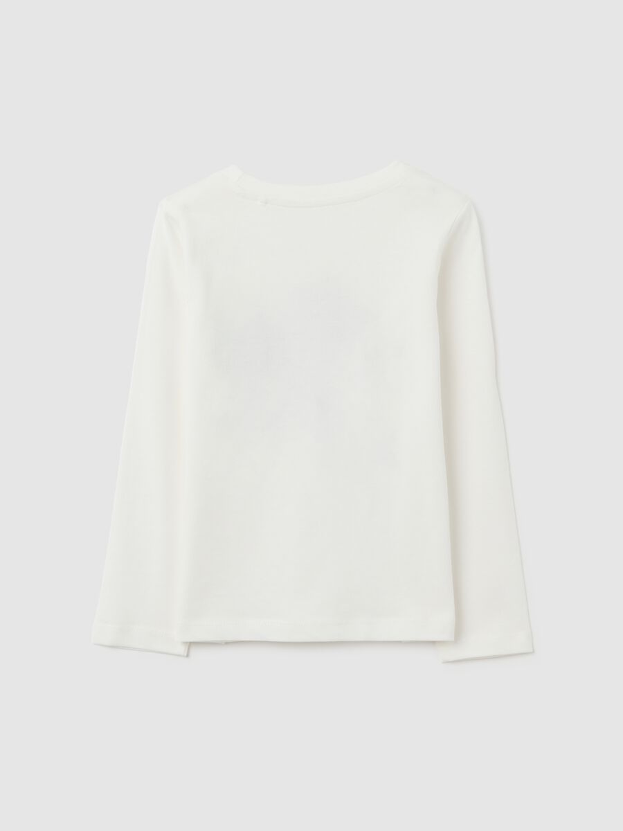 Girls' White Cotton Regular Fit Top_1