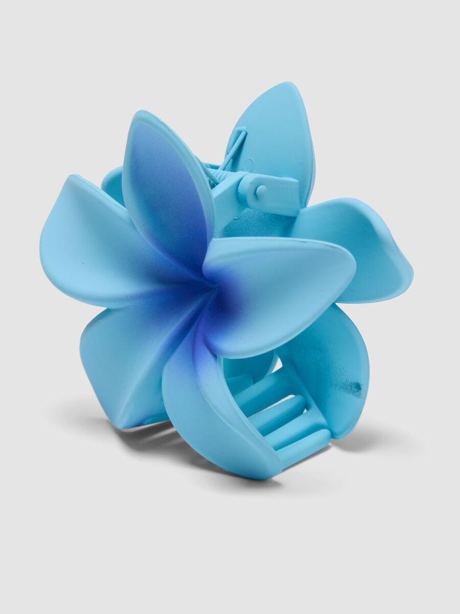 Molletta per capelli azzurra da bambina a forma di fiore_1