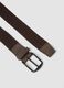 Brown braided belt with metal buckle_1