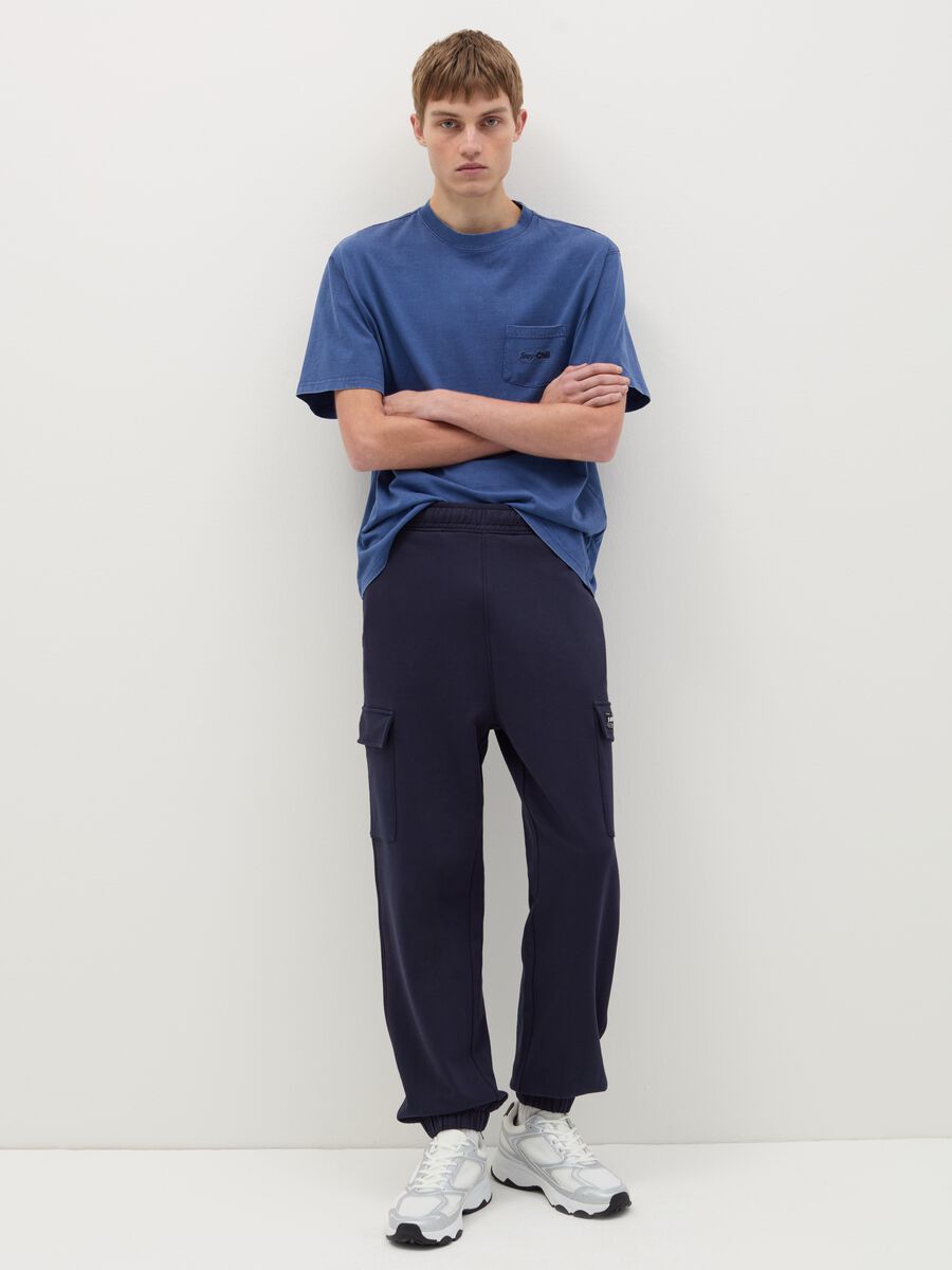 Cargo joggers with elasticated trims_0