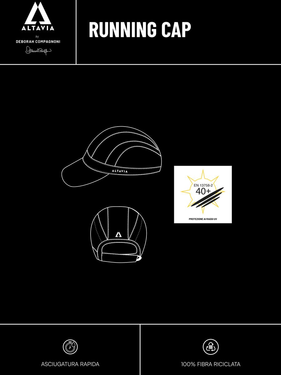 Running cap with breathable inserts ALTAVIA WITH DEBORAH COMPAGNONI_3