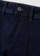 Jeans blu scuro wide leg in cotone elasticizzato_2