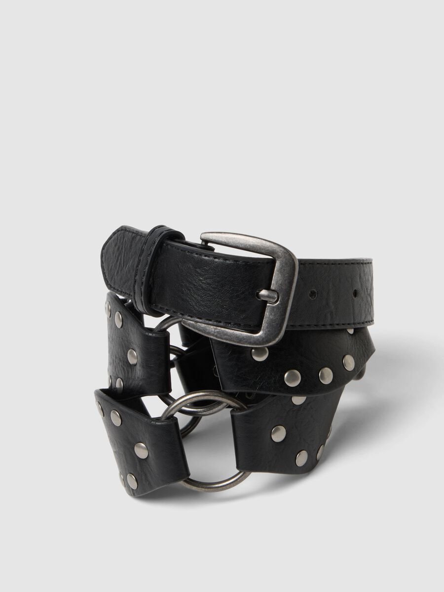 Cintura nera con dettagli metallici_2