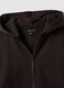 Brown cropped pure-cotton hoodie with oversized fit_5
