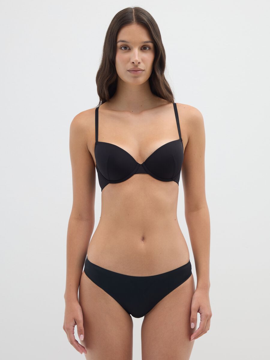 Women's bra in black stretch blend_1